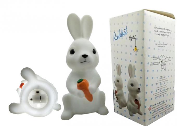 아이 놀이를 위한 토끼 LED 밤 빛 배터리 전원을 사용하는 귀여운 디자인