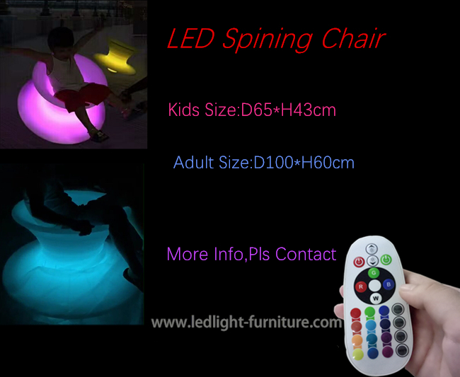 회전시키는 LED 막대기 의자는/오락 기능을 위한 옥외 의자를 불이 켜집니다