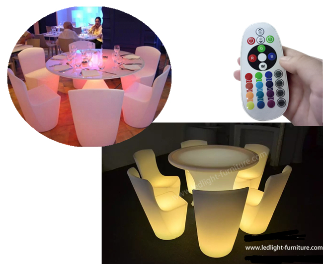 휴대용 손잡이를 가진 대중음식점 LED 막대기 의자/빛을내는 옥외 식사 의자