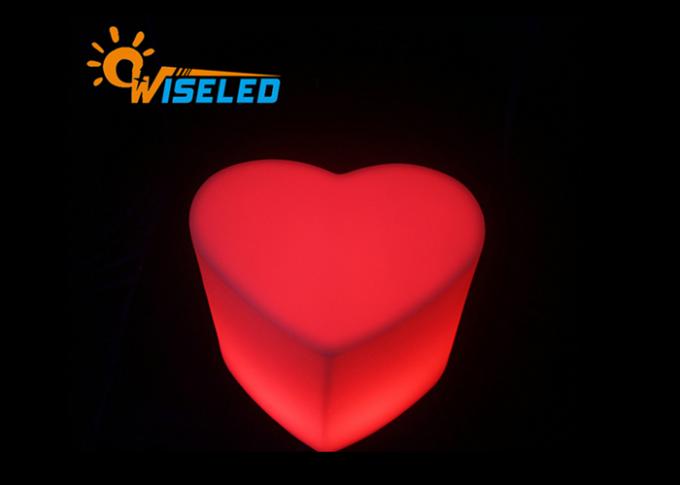 휴대용 깨지지 않는 LED 막대기 의자 당 고용을 위한 심장에 의하여 형성되는 놀에 의하여 지도되는 램프 발판