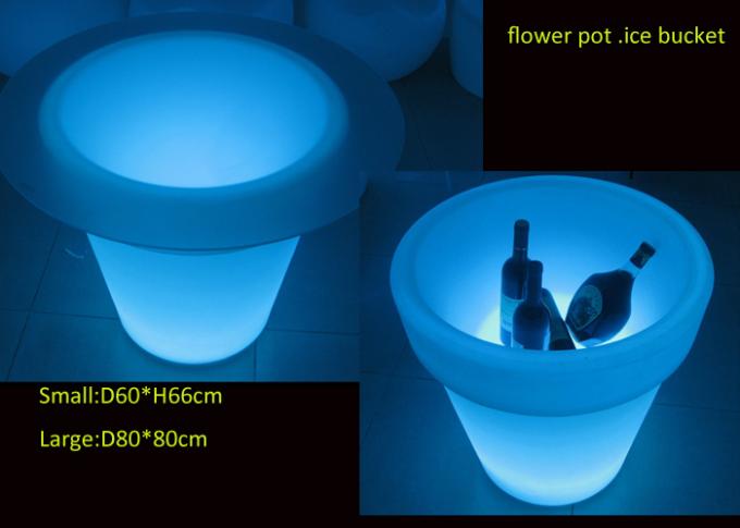 원격 제어 DMX, 색깔 변화를 가진 옥외 전지 효력 PE LED 식물 남비