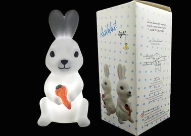 중국 아이 놀이를 위한 토끼 LED 밤 빛 배터리 전원을 사용하는 귀여운 디자인 협력 업체