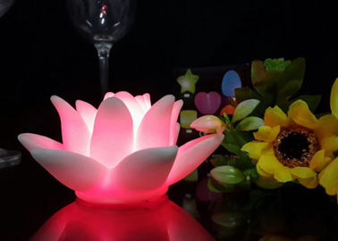 중국 7개의 색깔은 테이블 램프 떨어져 방수 단추에에 LED 연꽃/퇴색합니다 협력 업체