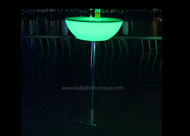 중국 유리제 정상을 가진 LED 탁자/상호 작용하는 LED 커피용 탁자 높은 쪽으로 접히는 점화 협력 업체