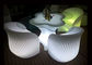 빛을내는 정원 가구 유형 4 LED 막대기 의자 및 친절한 1개의 테이블 고정되는 Eco 협력 업체