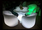 빛을내는 정원 가구 유형 4 LED 막대기 의자 및 친절한 1개의 테이블 고정되는 Eco 협력 업체