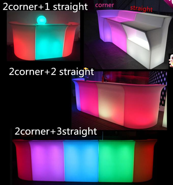 대중적인 똑바른 LED 막대기 카운터는 당 임대료를 위해 변화하는 16의 색깔을 방수 처리합니다