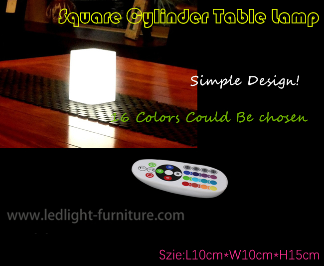 무선 사각 LED 입방체 빛, 건전지는 불이 켜집니다 입방체 테이블 다 색깔을 작동했습니다