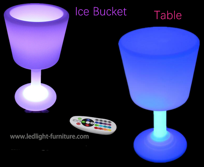 특별한 디자인 LED는 포도주 잔 모양에 배터리 전원을 사용하는 옆 테이블을 불이 켜집니다