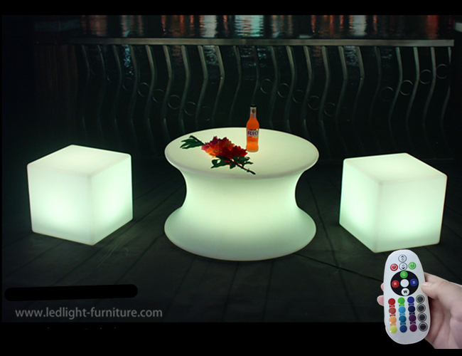 RGB 색깔 변화는 교환할 수 있는과 원격 제어를 가진 커피용 탁자를 불이 켜집니다