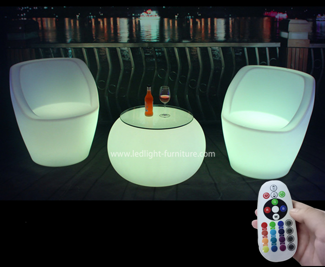 PE 유리제 정상 또는 PVC 덮개 정상을 가진 현대 LED 커피용 탁자/둥근 탁자