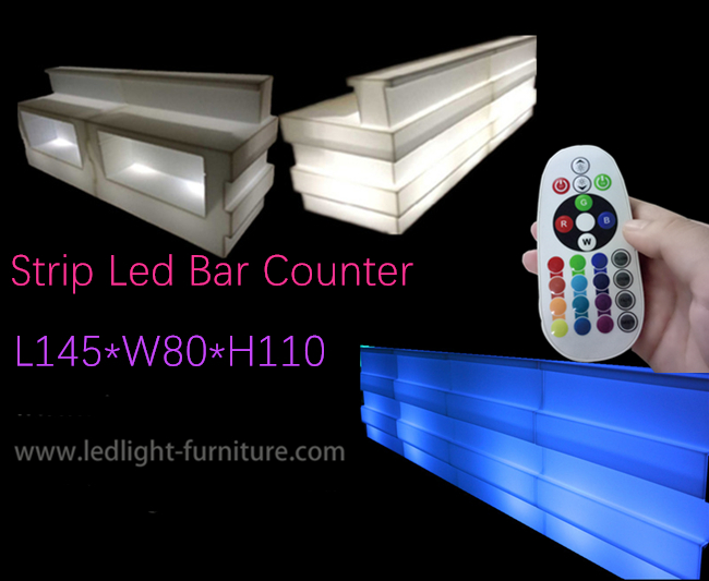 포도주 홀더를 가진 이동할 수 있는 빛을내는 LED 막대기 카운터 지구에 의하여 형성된 다 색깔을 접히십시오