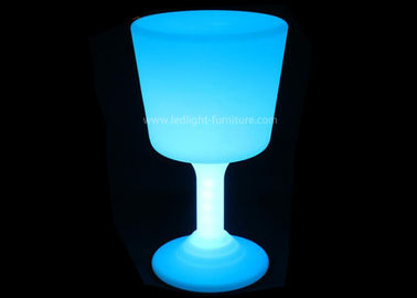 중국 특별한 디자인 LED는 포도주 잔 모양에 배터리 전원을 사용하는 옆 테이블을 불이 켜집니다 협력 업체
