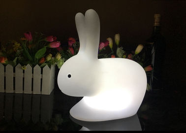 중국 귀여운 토끼 모양 LED 밤 빛, 백색 토끼 램프 16 색깔 변화 협력 업체